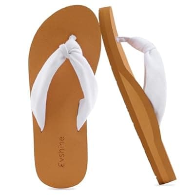 [Evshine] Evshine Women's Flip Flops, Yoga Mat Thong Sandals | Soft Knit Straps, Moderate Arch Support, Lightweight Summer Sandals for Home, Beach, Pool, Travel