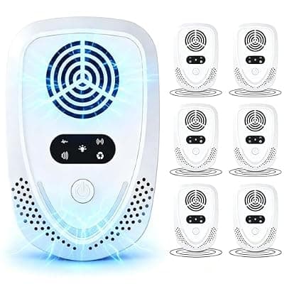 [FOXLVDA] 2026 Upgraded Ultrasonic Pest Repeller Indoor Repellent & Mouse Traps for Ant, Roach, Mouse, Bugs, Mosquito, Mice, Spider, Rodent Repellent Ultrasonic Plug in, 4 Mode Switching, 6 Packs