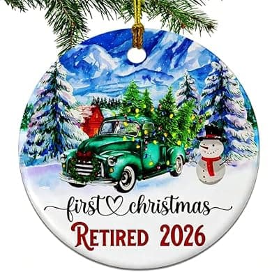 [JUNQIU US] Retirement Gift for Woman, Retirement Ornament 2026, Retirement Gifts Men | Retired Gifts For Women, Retirement Decorations, First Christmas Retired Ornament, Best Retirement Gifts For Women & Men