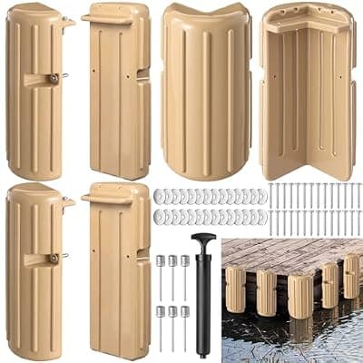 [Timtin] Timtin Dock Bumper Dock for Docking Corner Edge Side Bumpers Fender Inflatable Marine Boat Protection Soft UV-Resistant Marine Grade Vinyl with Stainless Steel Mounting Hardware 8"x16"