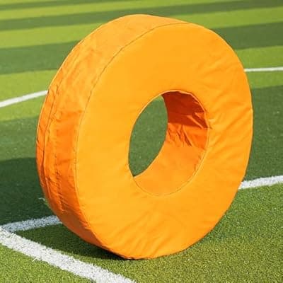 [SFNSM] SFNSM Big Football Tackle Wheel 35 Inches, Football Tackle Dummy for Youth, Football Tackling Practice Drills with High Elastic Foam and Waterproof PU Leather for Football Training Equipment