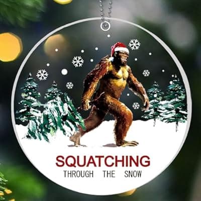 [YXOTJHS] Bigfoot Ornament, Funny Sasquatch Ornaments for Christmas Tree, Unique Big Foot Ornament - Bigfoot Gifts, Big Foot Sasquatch Gifts for Men Women