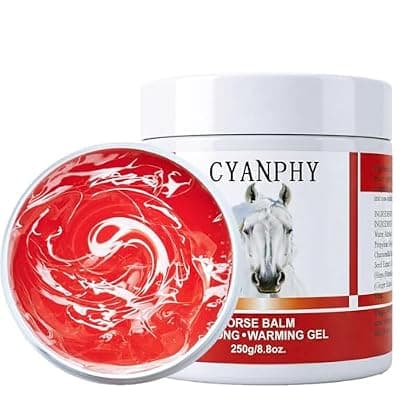 [CYANPHY] CYANPH Unisex Adult Herbal Extracts Horse Balm, Joint Massage Cream with Fresh Scent, Muscle Relief With Strong Warming Feeling Body Massage Gel for Feet, Legs, Knees, Waist Muscle Relaxer-8.8oz