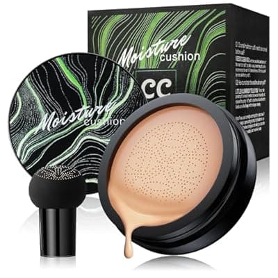 [Ihrlpxkc] Foundation for Older Women - Air Cushion CC Cream Foundation Makeup, BB Cream Concealer Full Coverage Moisturizing Concealer Brighten Long-lasting (Nude)