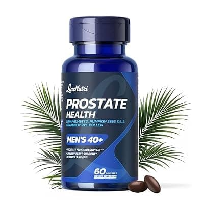 [LincNutri] LincNutri Prostate Health Supplements for Men 40+ – Pharmaceutical-Grade Saw Palmetto with Pumpkin Seed Oil & Graminex – Nighttime Urination, Urinary Flow & Bladder Control – 60 Softgels