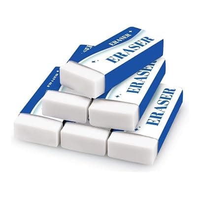 [FAOGO] FAOGO Erasers for School and Office, 6 Count, Handheld Cordless, Portable for Home