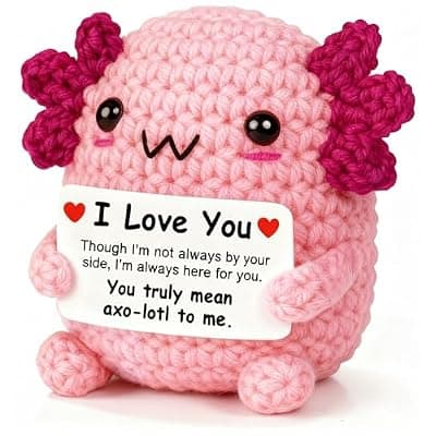 [Krinisou] Krinisou I Love You Gifts for Girlfriend Boyfriend, Long Distance Relationship Axolotl Gifts, Small Cute Romantic Anniversary Birthday Valentine’s Day Presents for Couple