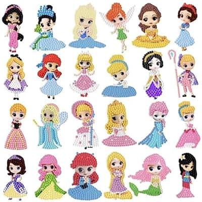 [FONYANE] FONYANE Diamond Art Kits for Kids & Girls & Boys, Arts & Crafts for Kids Ages 4-8,Craft Kits for Ages 8-12, Mosaics Bead Art,Painting Kits,Princess Gem Art Kits for Grils Boy Birthday Party Gift Toy
