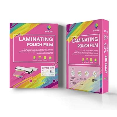 [WONLAMI] WONLAMI Thermal Laminating Pouches,9x11.5 Inches Lamination Sheets, 5Mil 100PCS Letter Size,Clear, Office and School Supplies (100, 5MIL) Laminating Sheets 8.5 x 11