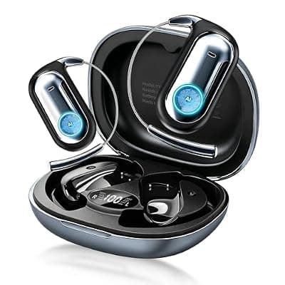 [GNZUQ] GNZUQ Open Ear Earbuds AI Translation Earbuds Real Time Open Ear Headphones Wireless Bluetooth 6.1 Audifonos Traductores Inglés Español 96H Playtime Language Translator Earbuds for Meeting Learning