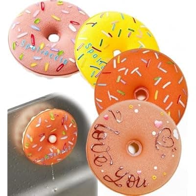 [MSGBLAI] Kitchen Cleaning Sponges Scrubber Sponge Set of 4,Donut Sponges Dish Sponges Reusable Multi-Purpose Washable Round Sponges for Dishes, Pots, Pans, Sink, Basin