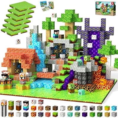 [ToyUnited] 150PCS Magnetic Blocks with 6 Base Plate - Building Blocks Cubes for Kids Ages 4-8, STEM Magnet Building Toys Boys Girls, Christmas Birthday Gifts Preschool Educational Learning Toy for 3+ Years Old