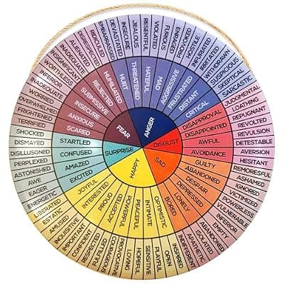 [NADOBA] NADOBA Feelings Wheel Poster Metal Sign Durable Tin Emotion Wheel Chart with Pre-Drilled Holes for Easy Wall Mounting Waterproof, Fade-Resistant Decor for Home, Classroom, Office, Garden & Gift Use